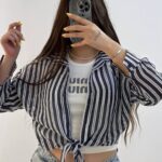 ست دوتیکه شومیز و کراپ شیشه ای ۵ تایی