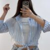 ست دوتیکه شومیز و کراپ شیشه ای ۵ تایی