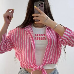 ست دوتیکه شومیز و کراپ شیشه ای ۵ تایی